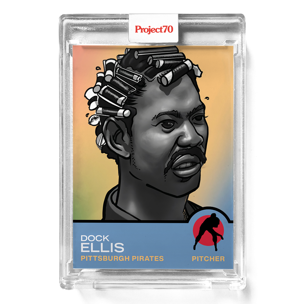 Project70 1973 Dock Ellis by Blue the Great Base Card : Gumstick